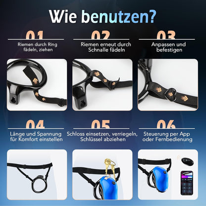 Peniskäfig Chastity Cage Bdsm Keuschheitskäfig Herren Peniszaumzeug mit Fesseln & Bondage Belt