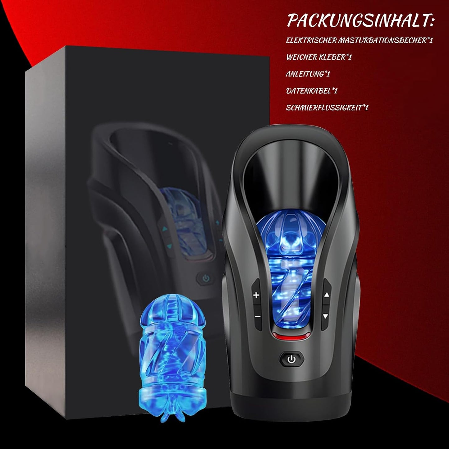 Cannon King Mini Elektrischer Masturbator Cup mit 10 Stoßmodi und 10 Geschwindigkeitsstufen