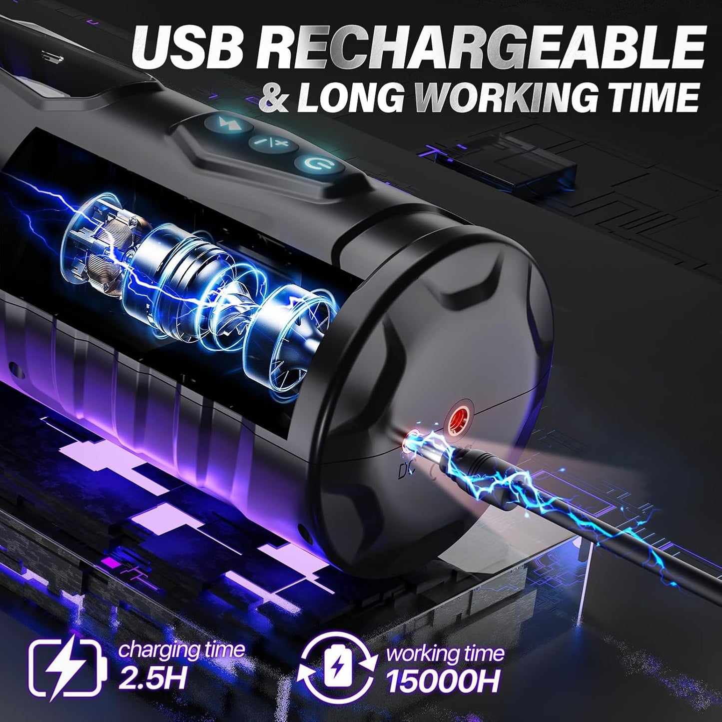Automatischer Masturbator Stroker Blowjob Machine mit 7 Stoß 7 Rotations & 7 Streichfunktionen