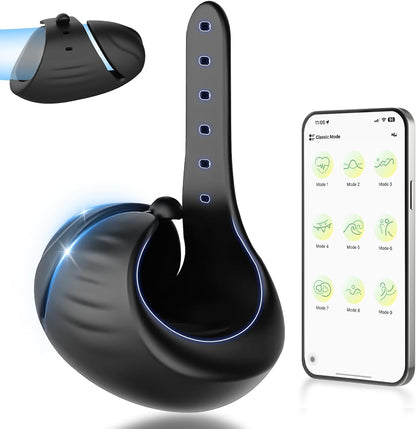 360° Umhüllung Automatische Penistrainer Eichelmassagegerät mit 10 Vibrationsmodi