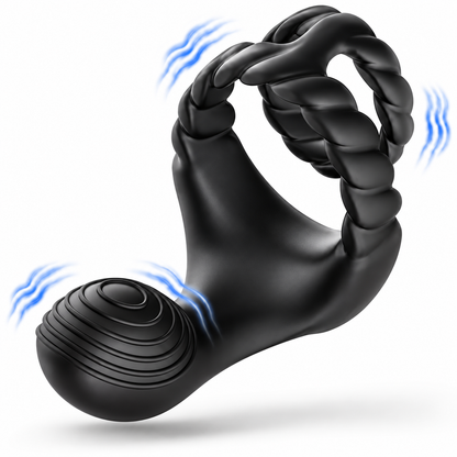 3 IN 1 Cock Ring Penisrainer Vibrator Hoden Stimulator Dammstimulationmit 10 Vibrationsmodi