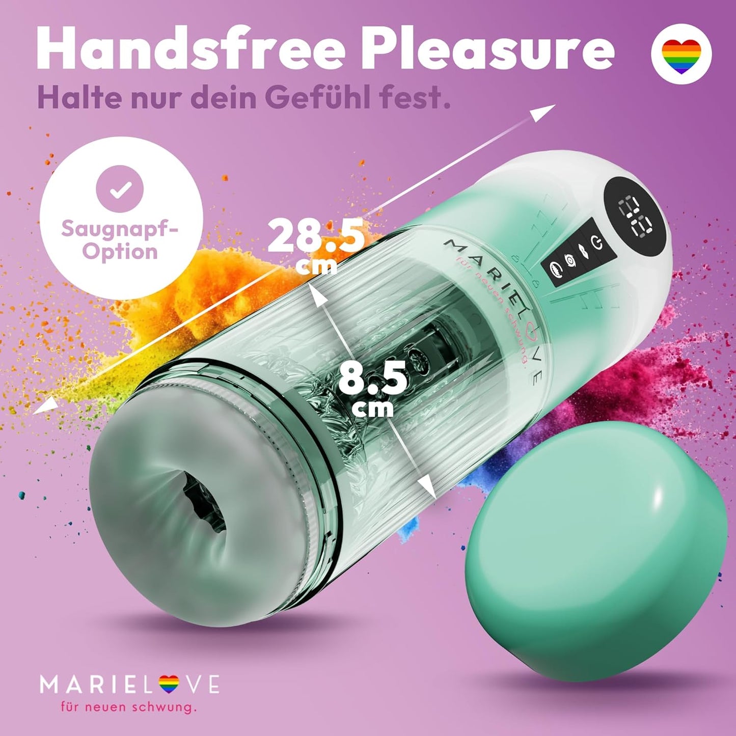 APP-Steuerung Elektrischer Masturbator Penispumpe mit Vibration & Saug & Teleskopfunktion