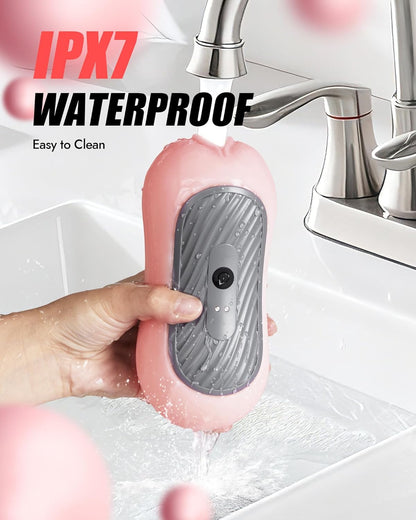Squeezable Realistischer Masturbator Penis Stroker Blowjob mit 8 Vibration & Saug