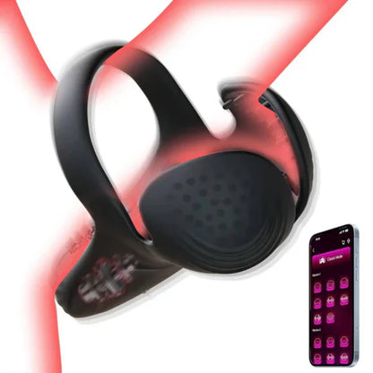 Doppel-Hodensack Penistrainer Vibrator Cock Ring mit 10 Vibrationsmodi