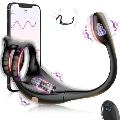 APP Steuerung Penisring Prostate Massager Anal Vibrator mit 10 Vibrationsmodi