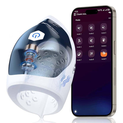 KI-Control Penistrainer Eichel Vibrator Masturbator Stroker mit 10 Vibrationsmodi