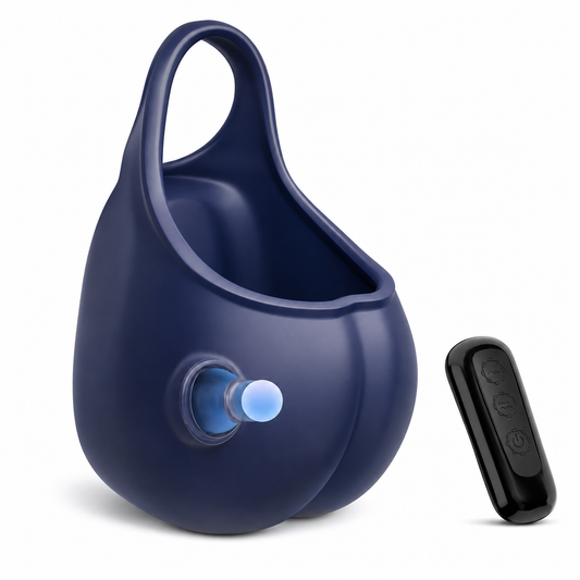 Hodenmassagegerät Cock Ring Penistrainer Vibrator mit 10 Vibrations und Pulsationsmodi