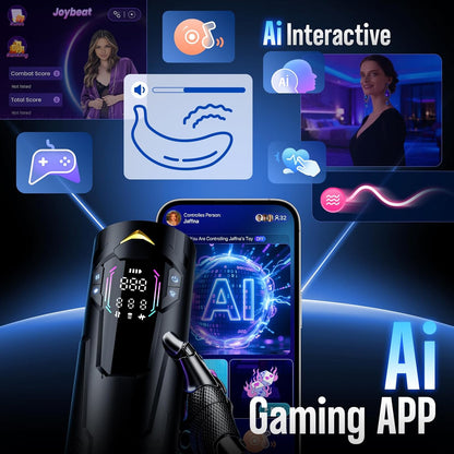 KI App Automatische Masturbator Sexmaschine mit 8 Saug & Stoß & Vibrationsfunktionen