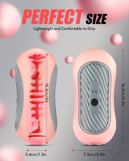 Squeezable Realistischer Masturbator Penis Stroker Blowjob mit 8 Vibration & Saug