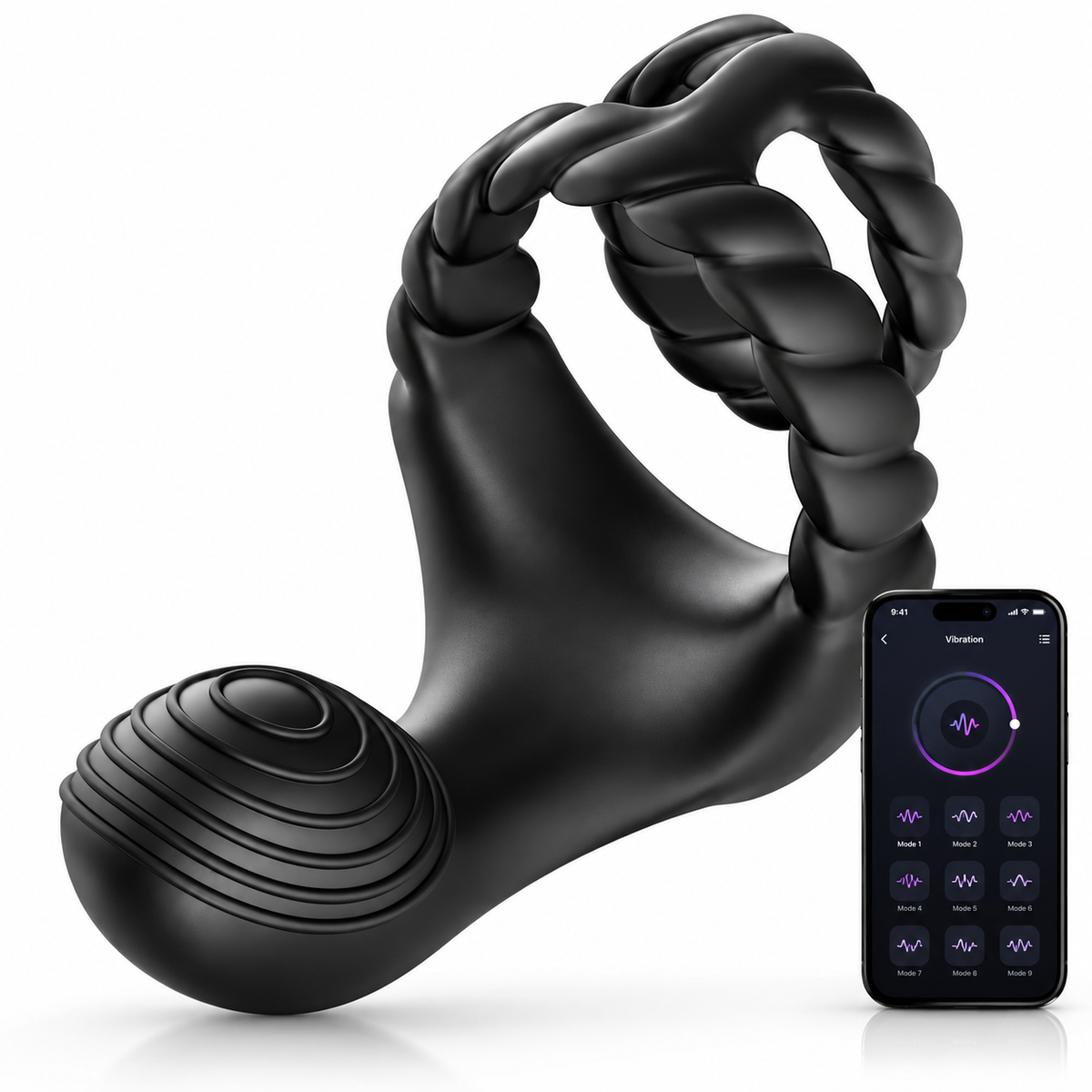 3 IN 1 Cock Ring Penisrainer Vibrator Hoden Stimulator Dammstimulationmit 10 Vibrationsmodi