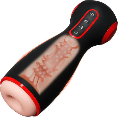 Automatischer Blowjob Maschine Masturbator mit 10 Vibrieren & 7 Saugen & 7 Quetschen