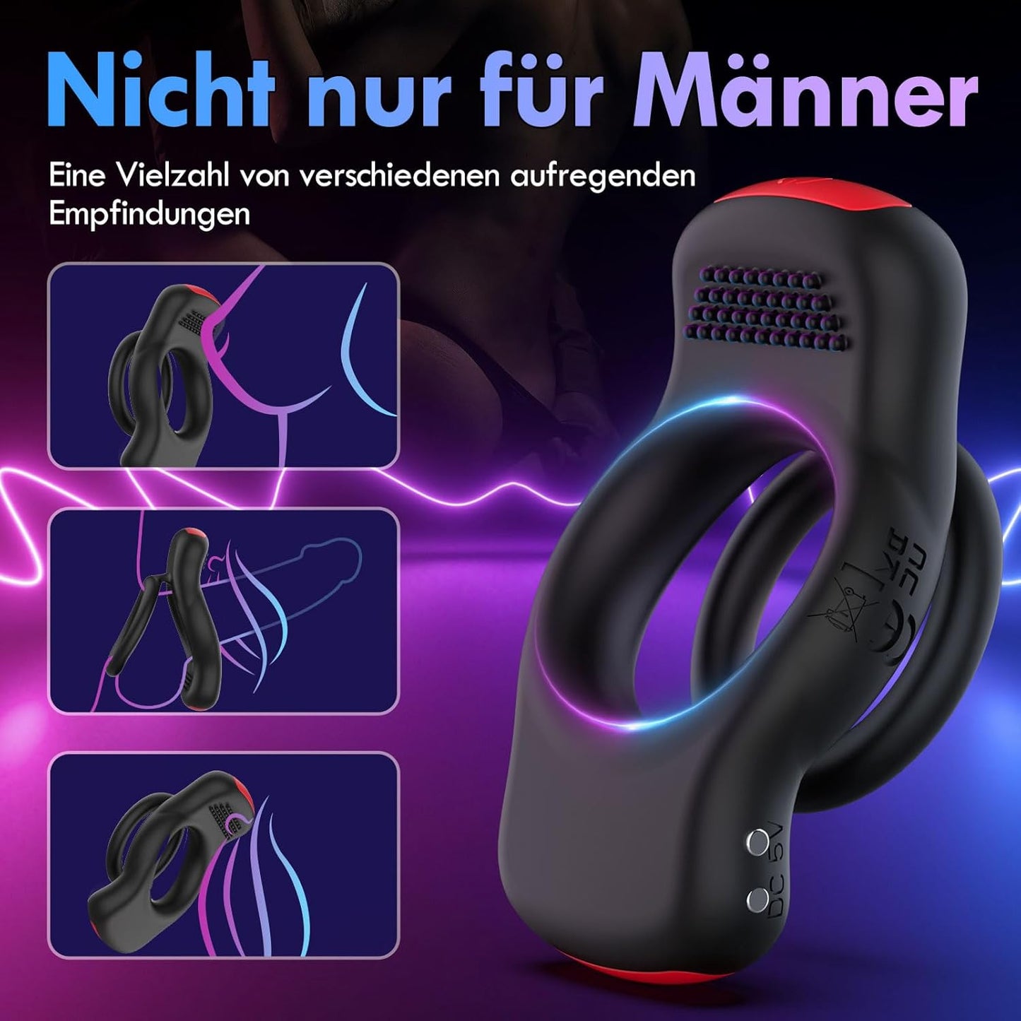 App & Ferngesteuerter Cock Ring Penistrainer Vibrator mit 10 Vibrationsmodi
