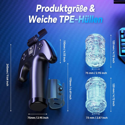 Elektrischer Masturbator Sex Machine mit 5 Schubmodi & 1-10 cm Stoßweg