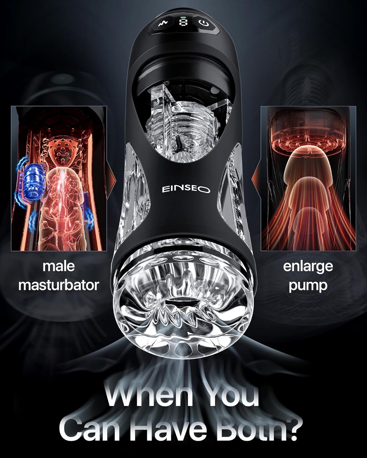 AI Sync Masturbator Stroker Blowjob Penispumpe mit 7 Geschwindigkeits Saug & Vibration