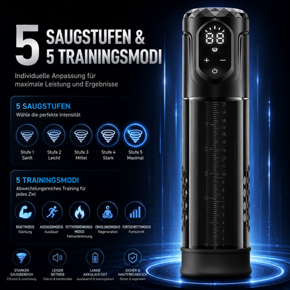 4 IN 1 Elektrische Penispumpe Enlargers mit 5 Saugstufen & 5 Trainingsmodi