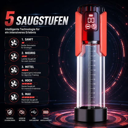 Automatischer Elektrische Penispumpe Masturbatoren mit 5 Saugstufen