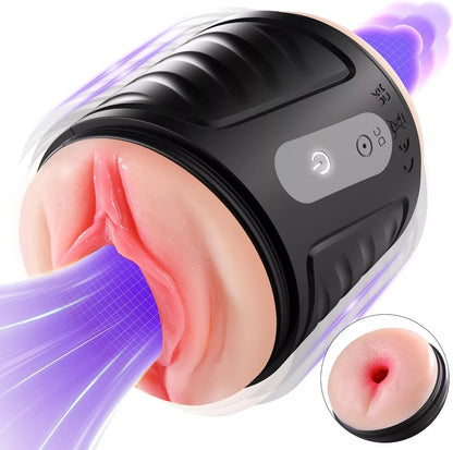 3 IN 1 Realistischer Elektrischer Masturbator Penistrainer mit 10 Leistungsstarke Vibrationen